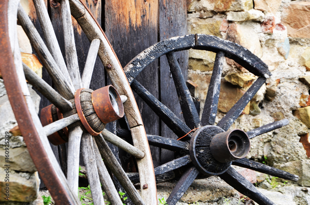 ancient wheel close up
