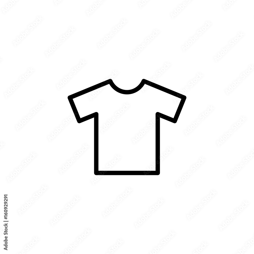 thin line t-shirt icon on white background thin line t-shirt icon on white background