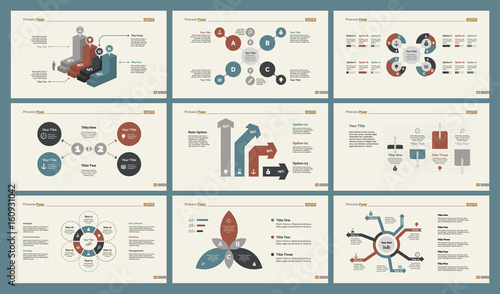 Six Research Slide Templates Set