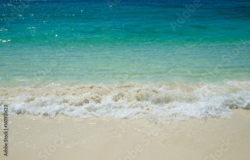 The beach with turquoise sea in tropical island