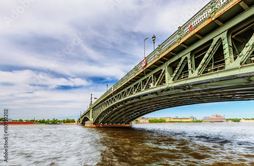 Trinity Bridge in Saint Petersburg (Russia)