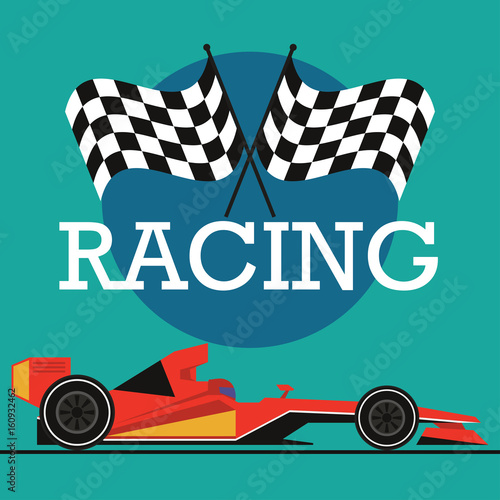 formula one / grand prix racing poster. vector illustration
