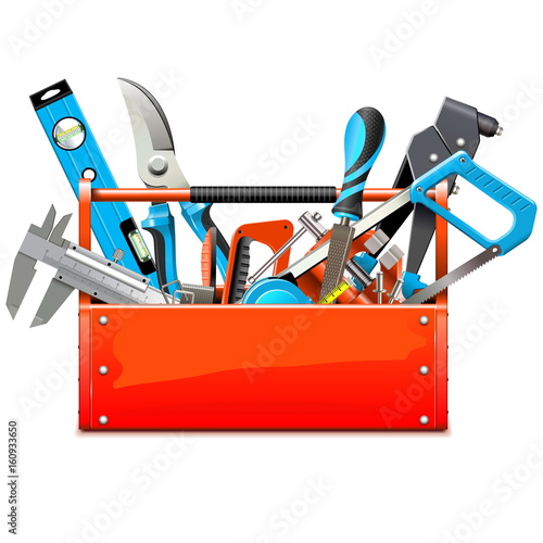 Vector Toolbox with Hand Tools