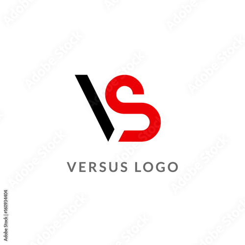 Versus letters logo. Flat competition concept design emblem. Versus icon