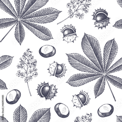 Decorative chestnut pattern