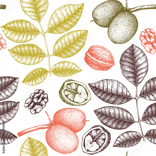 Vector walnut pattern