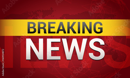 Breaking news. World news with map backgorund. Breaking news modern concept. TV news design
