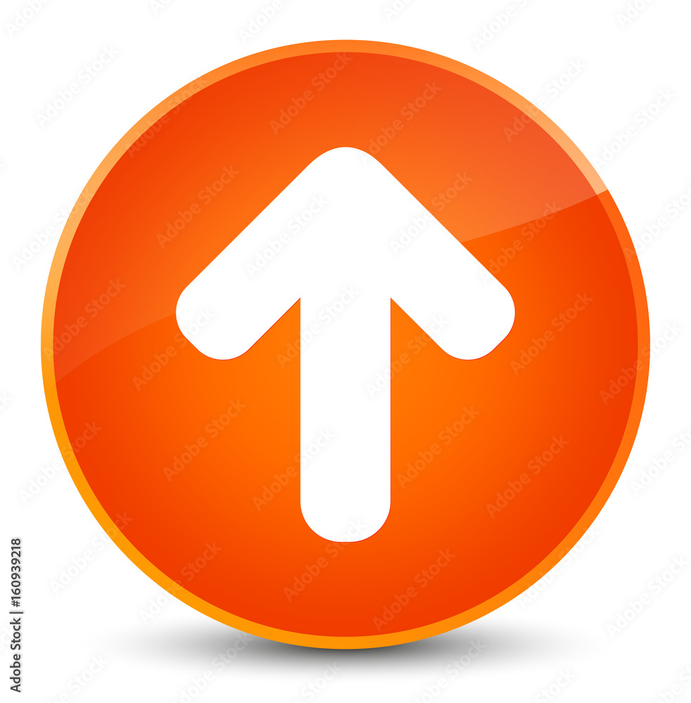 Upload arrow icon elegant orange round button Upload arrow icon elegant orange round button