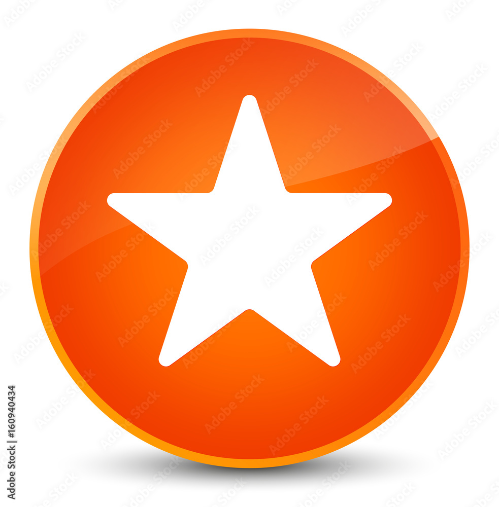 Star icon elegant orange round button Star icon elegant orange round button