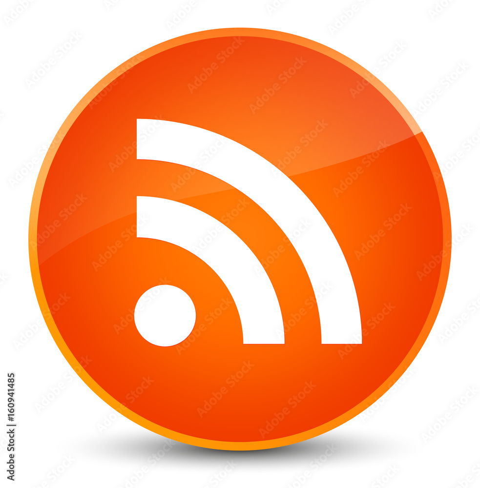 RSS icon elegant orange round button RSS icon elegant orange round button