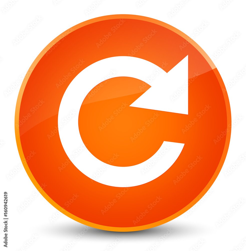 Reply rotate icon elegant orange round button Reply rotate icon elegant orange round button