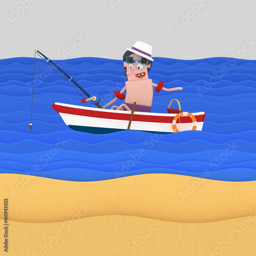 Young man in a boat at beach

Easy combine! 4000 x 4000 / 300 dpi / Isolate. Custom 3d illustration contact me!
