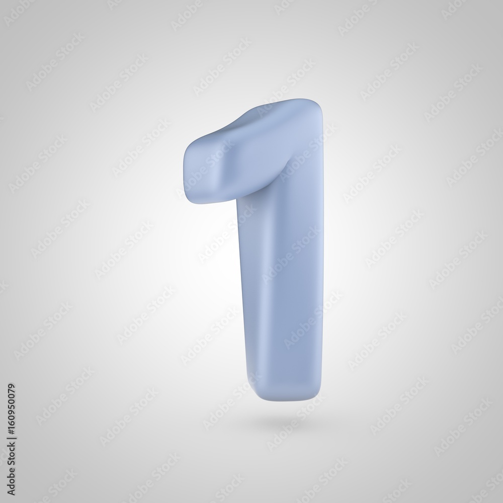 Serenity color number 1 isolated on white background Serenity color number 1 isolated on white background