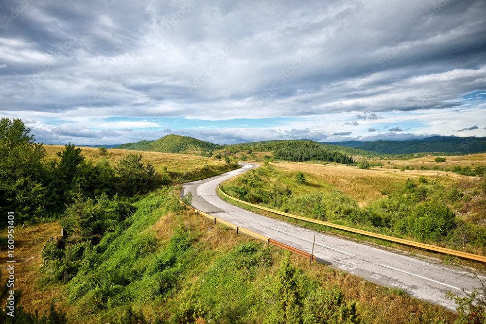 Mountain Road In Montenegro