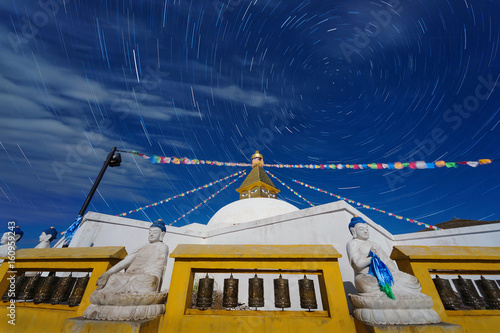 Stars and stupa monastery Amarbayasgalant Khiid photo