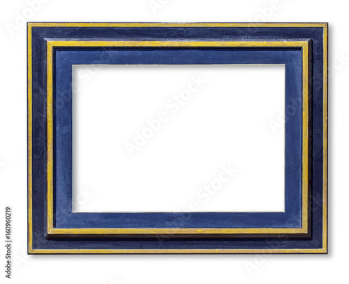 blue wood picture frame
