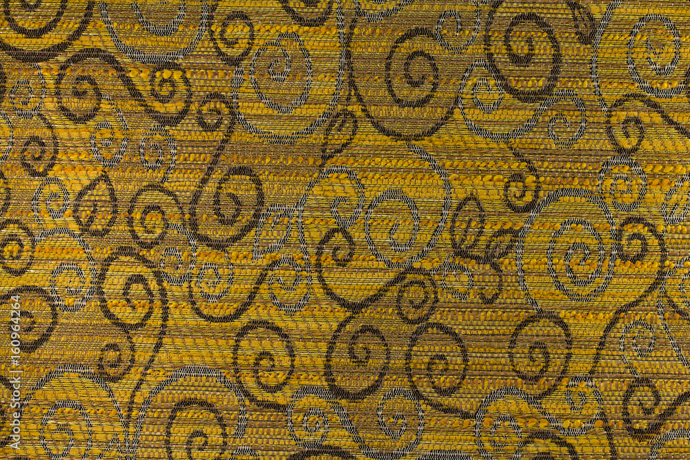 Yellow - orange, brown background with geometric patterns