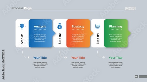 Three Blocks Diagram Slide Template