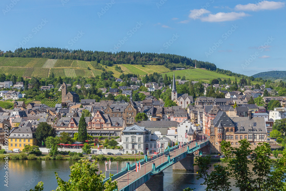 Fototapeta premium Traben-Trarbach an der Mosel Panorama