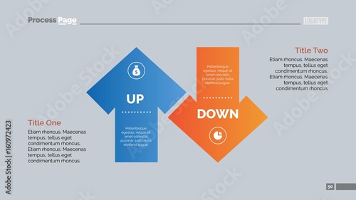 Up and Down Arrow Diagram Slide Template