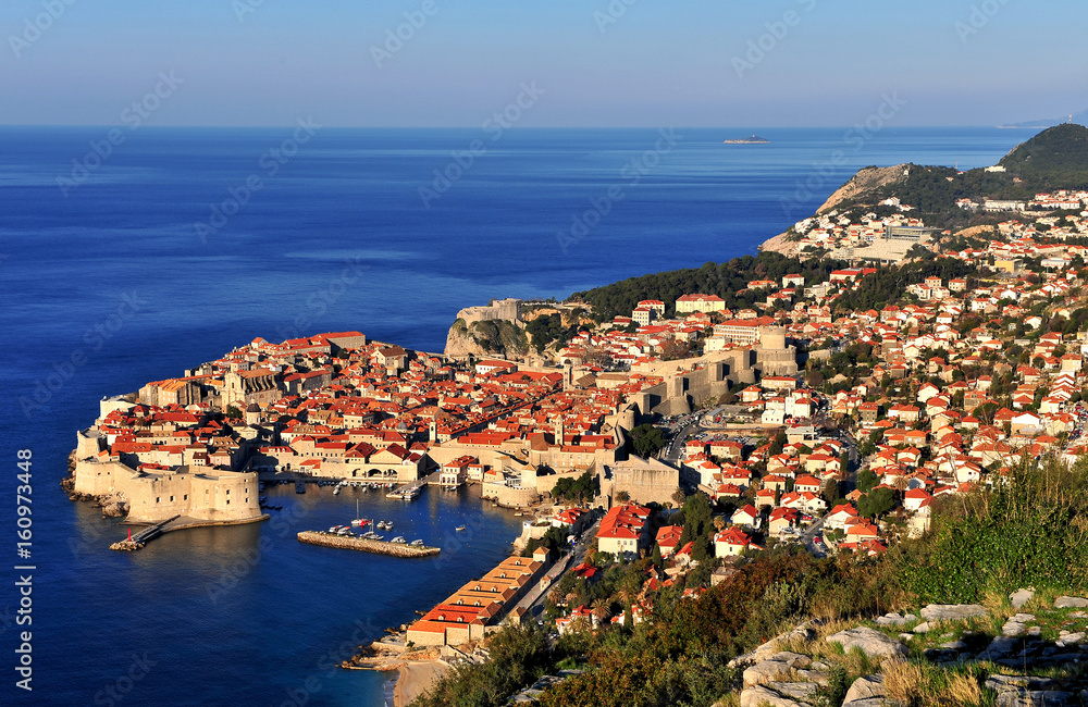 Panorama of historical centre of Dubrovnik