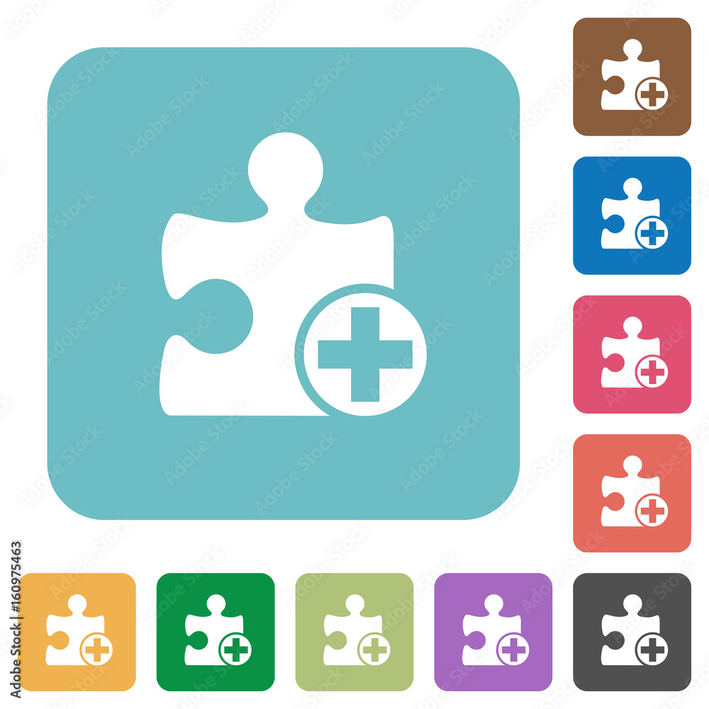 Add new plugin rounded square flat icons Add new plugin rounded square flat icons