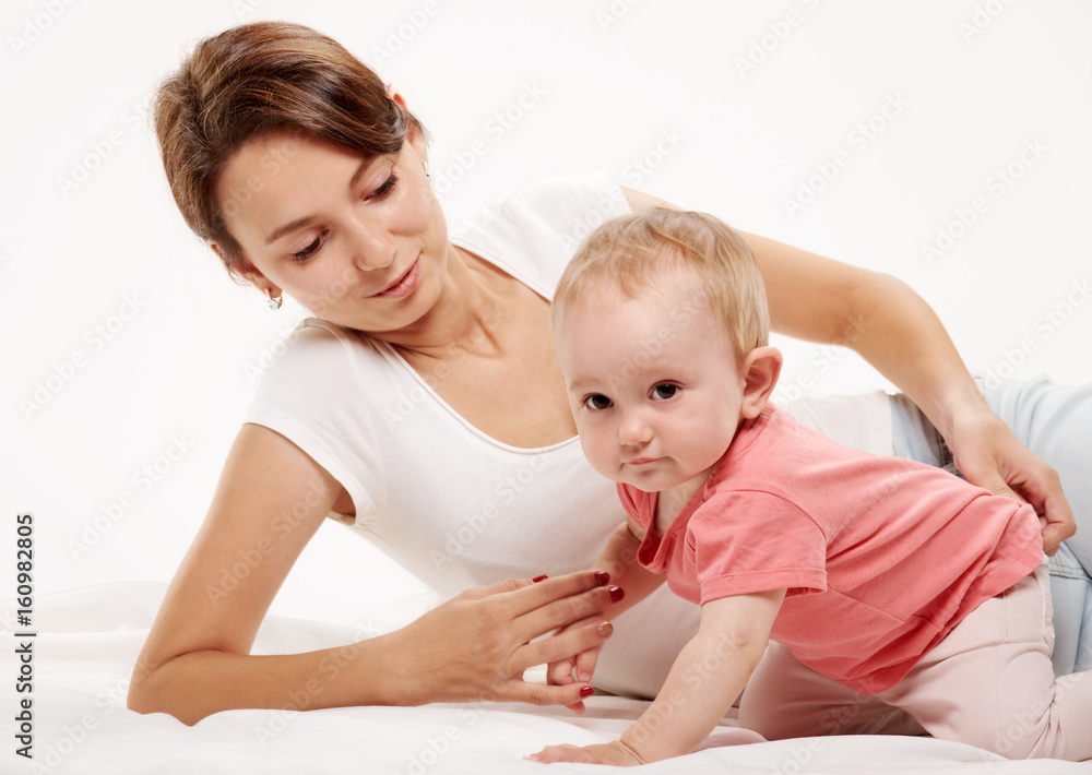Happy family. mother and her baby Happy family. mother and her baby