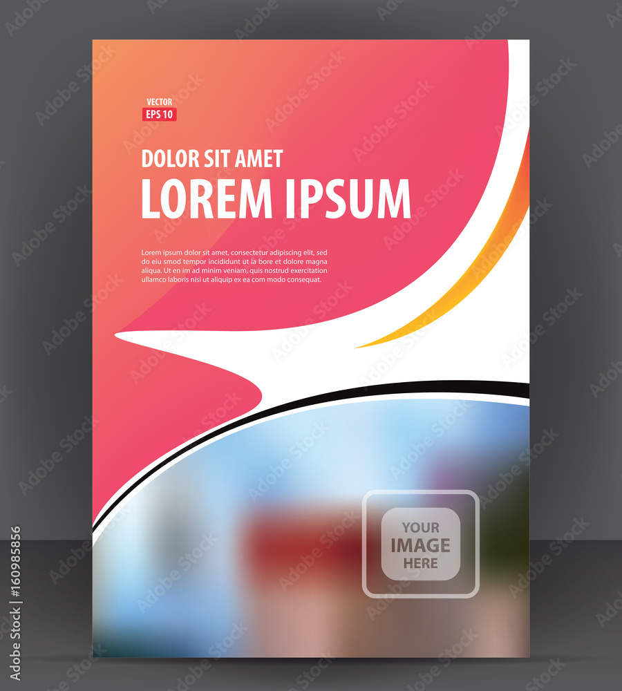 Fototapeta premium Flyer brochure, cover layout design print template, pamphlet vector Illustration