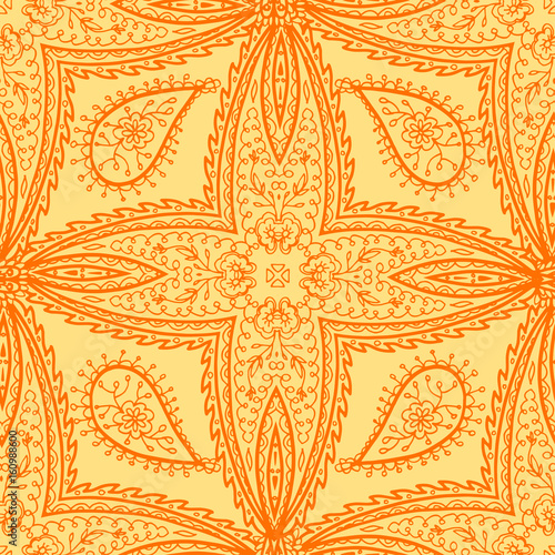 Floral mehendi pattern ornament vector illustration hand drawn henna mhendi pattern india tribal paisley background