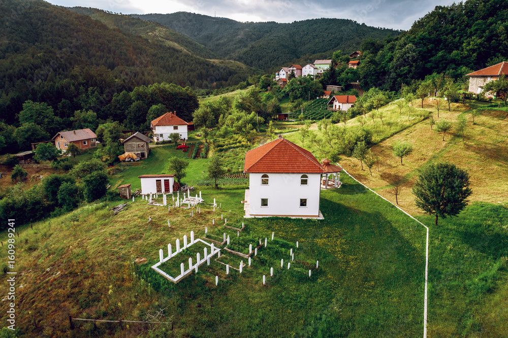 Obraz premium Vitlaci, masjid, aerial view