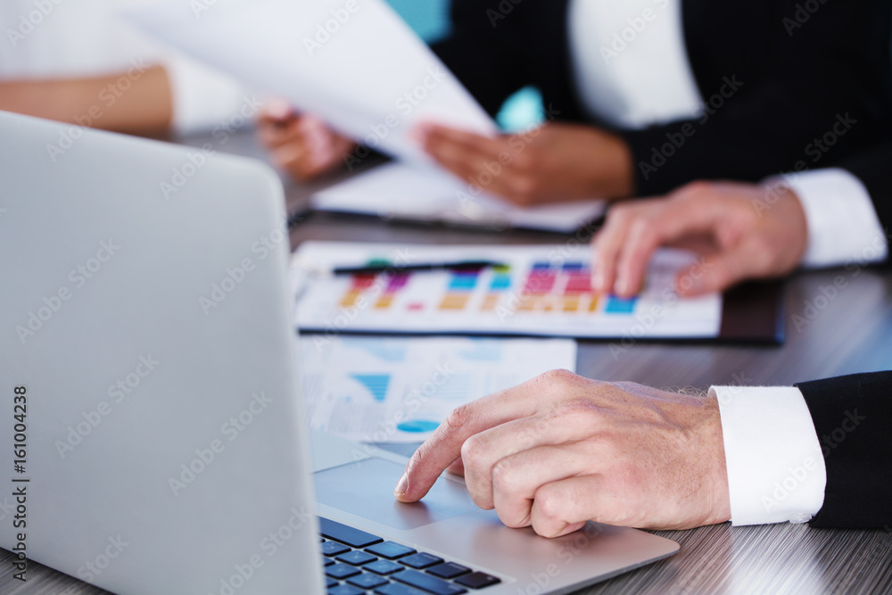 Team of business person works together. Concept of teamwork Team of business person works together. Concept of teamwork