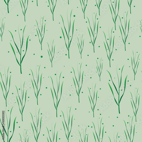 Grass vector seamless pattern