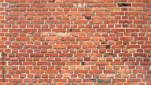 Rote Mauer aus Backstein als Hintergrund