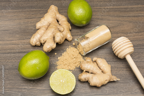 Ginger, powder and root photo