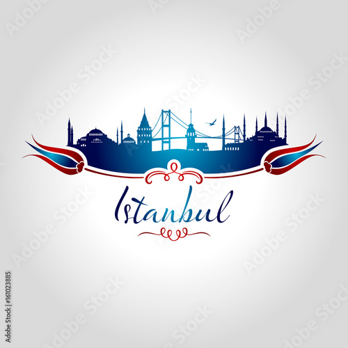 Photography istanbul logo, icon and symbol vector illustration