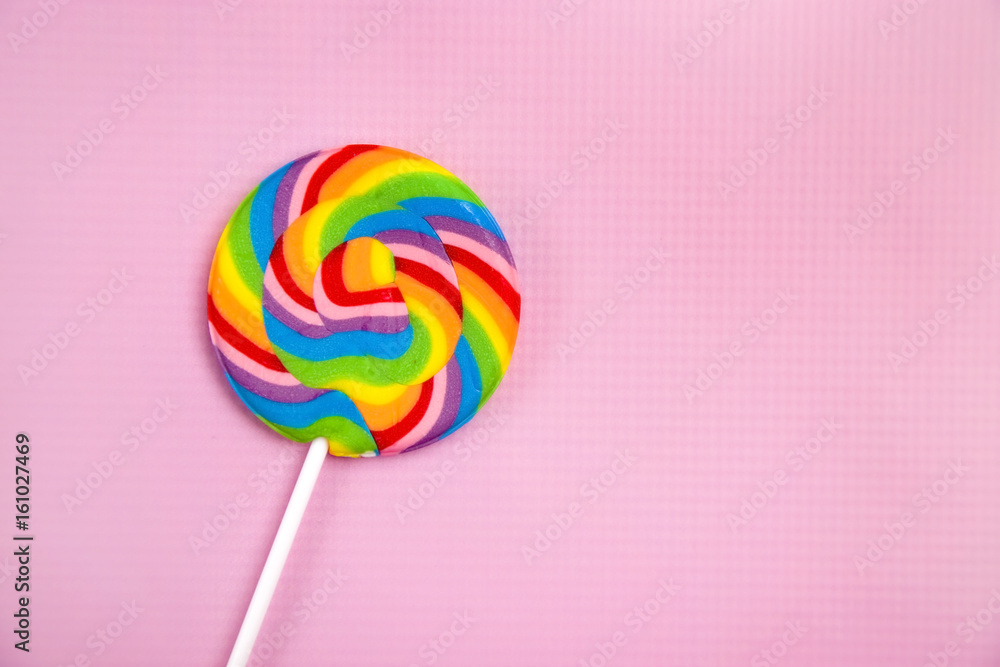 Candy on a Pink Background Candy on a Pink Background