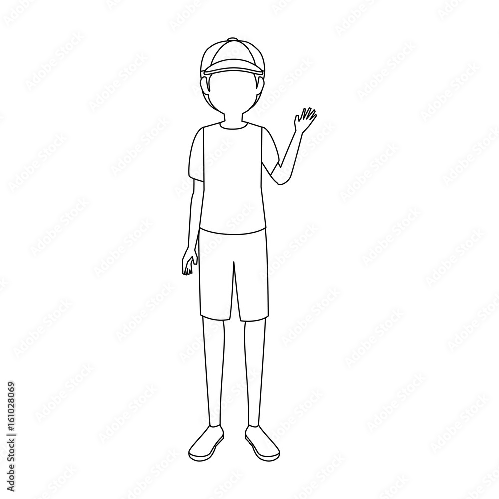 Boy faceless avatar icon vector illustration graphic design Boy faceless avatar icon vector illustration graphic design