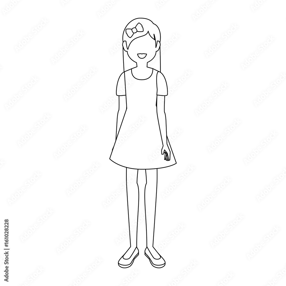 young woman cartoon icon vector illustration graphic design