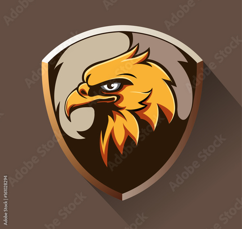 vector abstract eagle head as an emblem