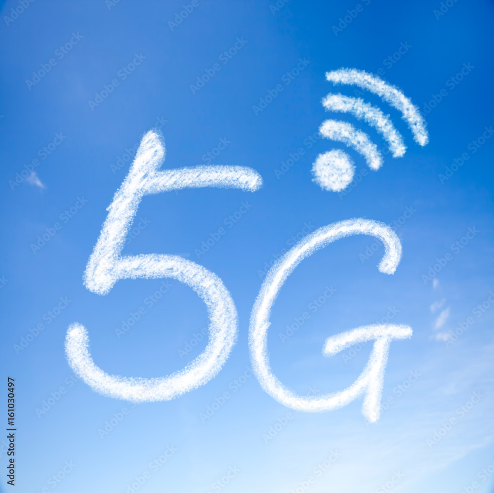 Naklejka premium 5G signal communication icon with nice background