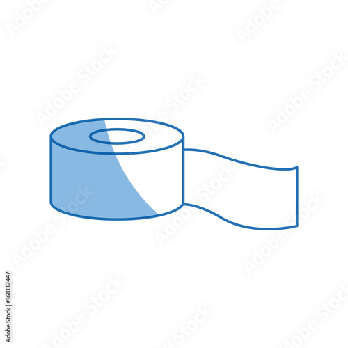 drawing bandage roll medical help equipment vector illustration