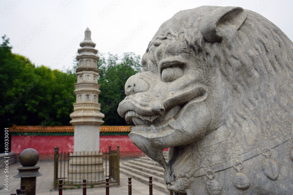 View of the landmark Summer Palace, a complex of historic buildings and gardens in Beijing