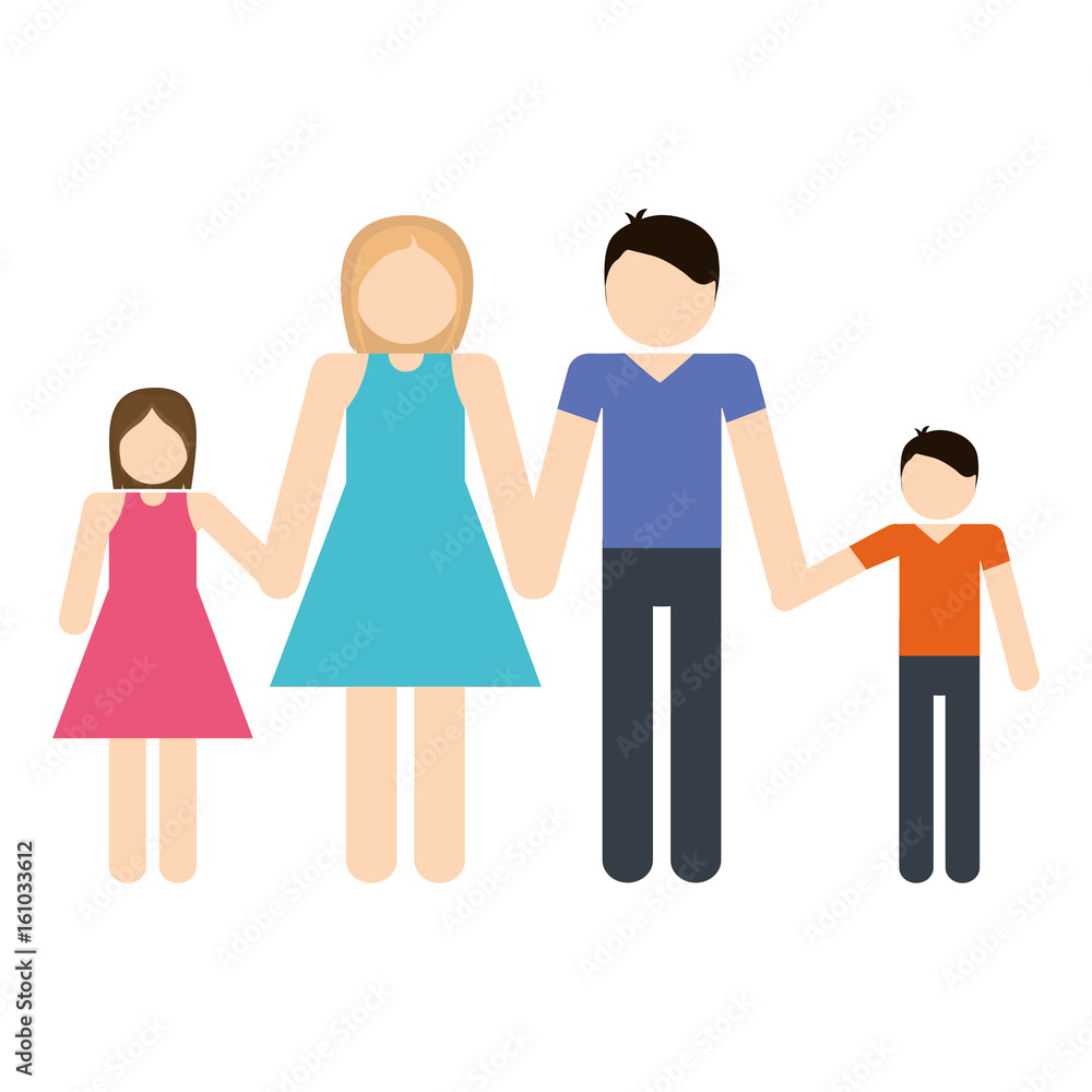 pictogram family with kids icon over white background colorful design vector illustration pictogram family with kids icon over white background colorful design vector illustration