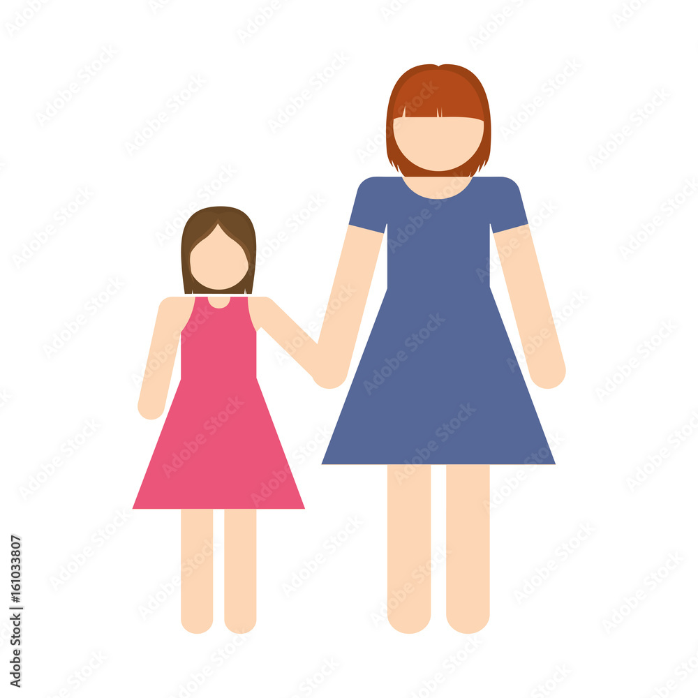 pictogram mother with kids icon over white background vector illustration pictogram mother with kids icon over white background vector illustration
