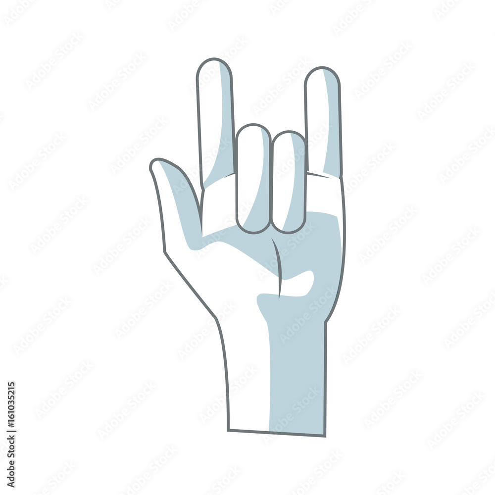 cartoon hand rock and roll sign vector illustration cartoon hand rock and roll sign vector illustration