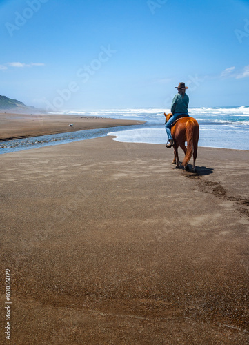 Horseback riding on Northern California Beach
