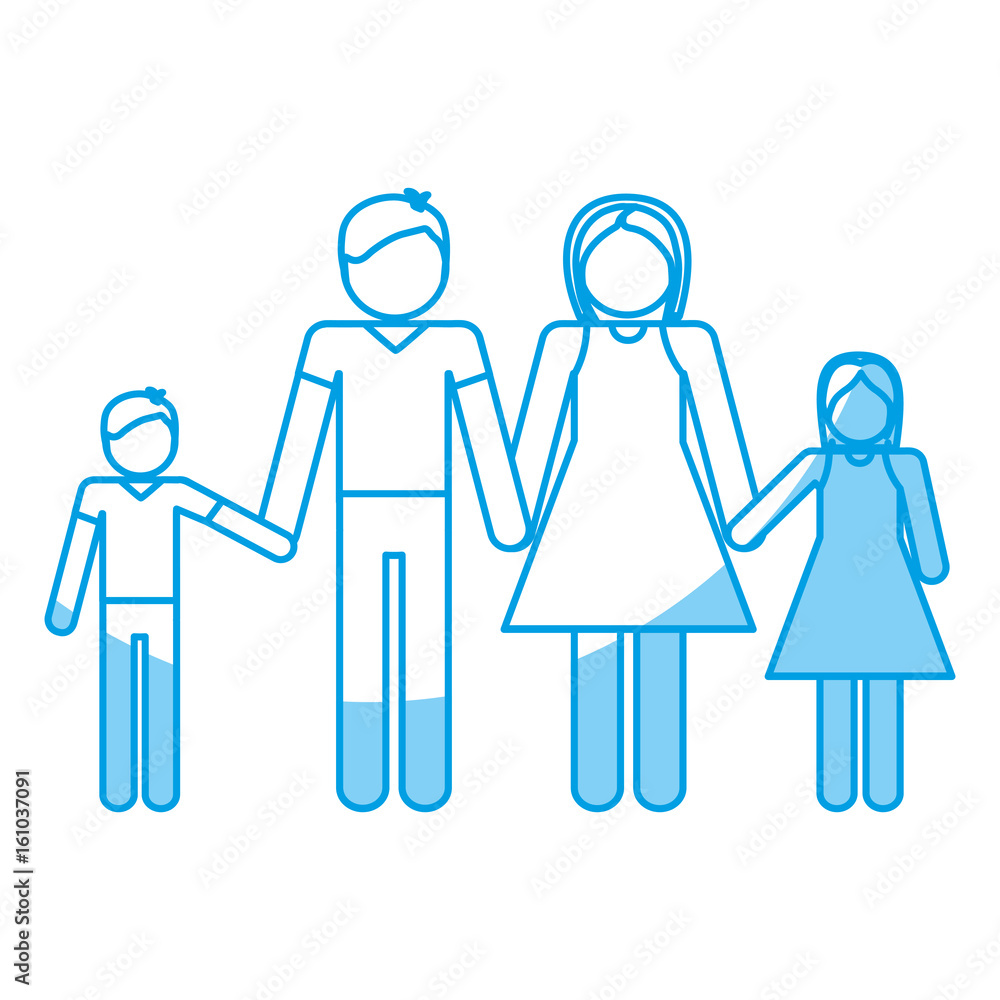 pictogram family with kids icon over white background vector illustration pictogram family with kids icon over white background vector illustration