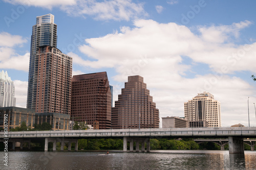 Smooth Reflection Austin Texas Downtown City Skyline Colorado River
