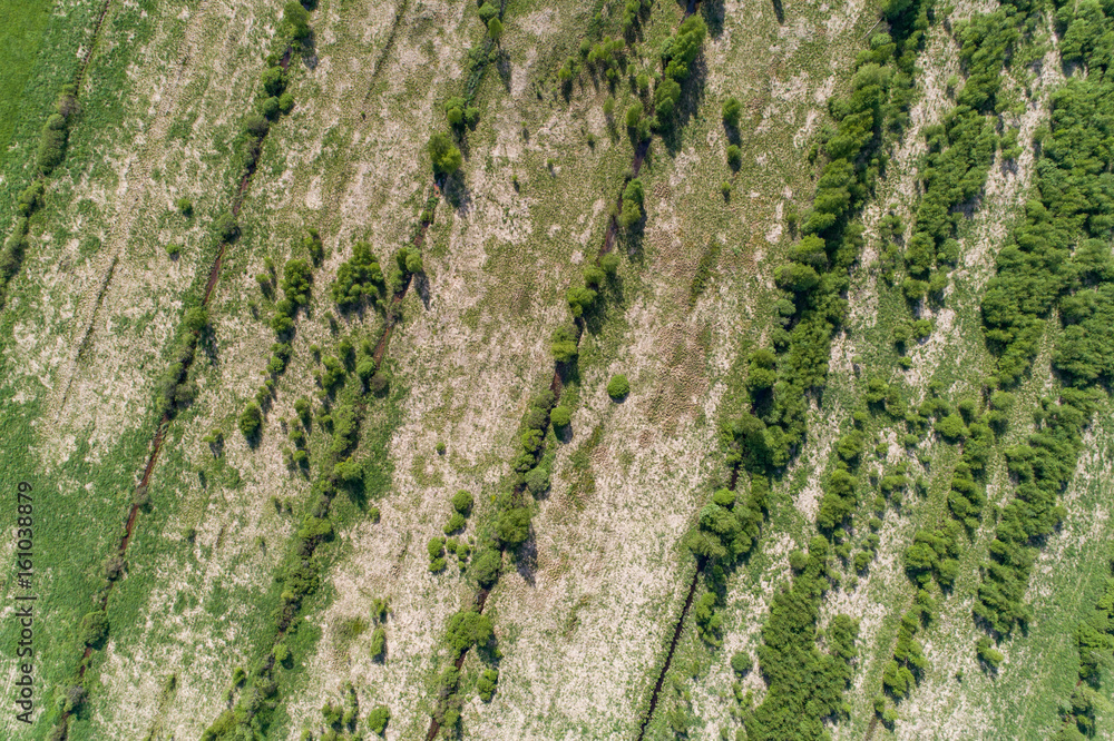 Green field aerial view Green field aerial view