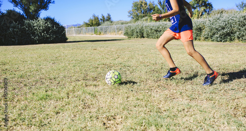 Children playing football